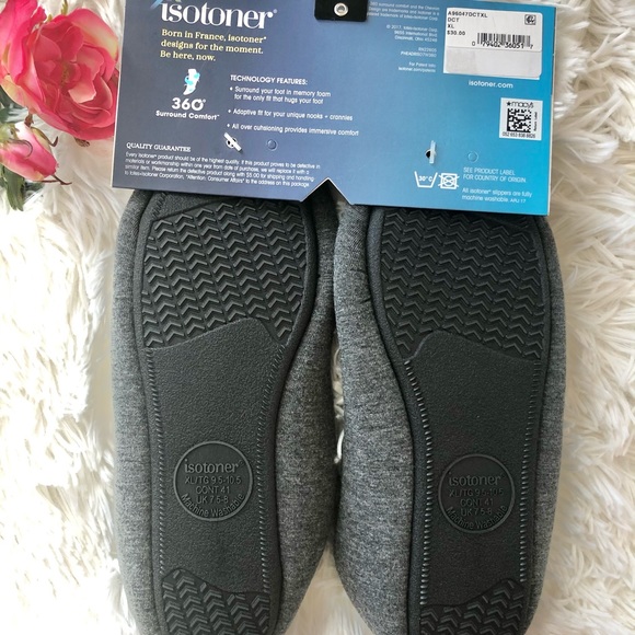 New with tags ISOTONER   360 Memory Foam Slippers - Picture 4 of 5